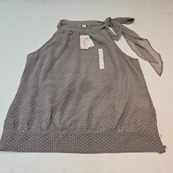 Banana Republic Polka Dot Halter Top Size Large Petite NWT - Picture 1 of 9